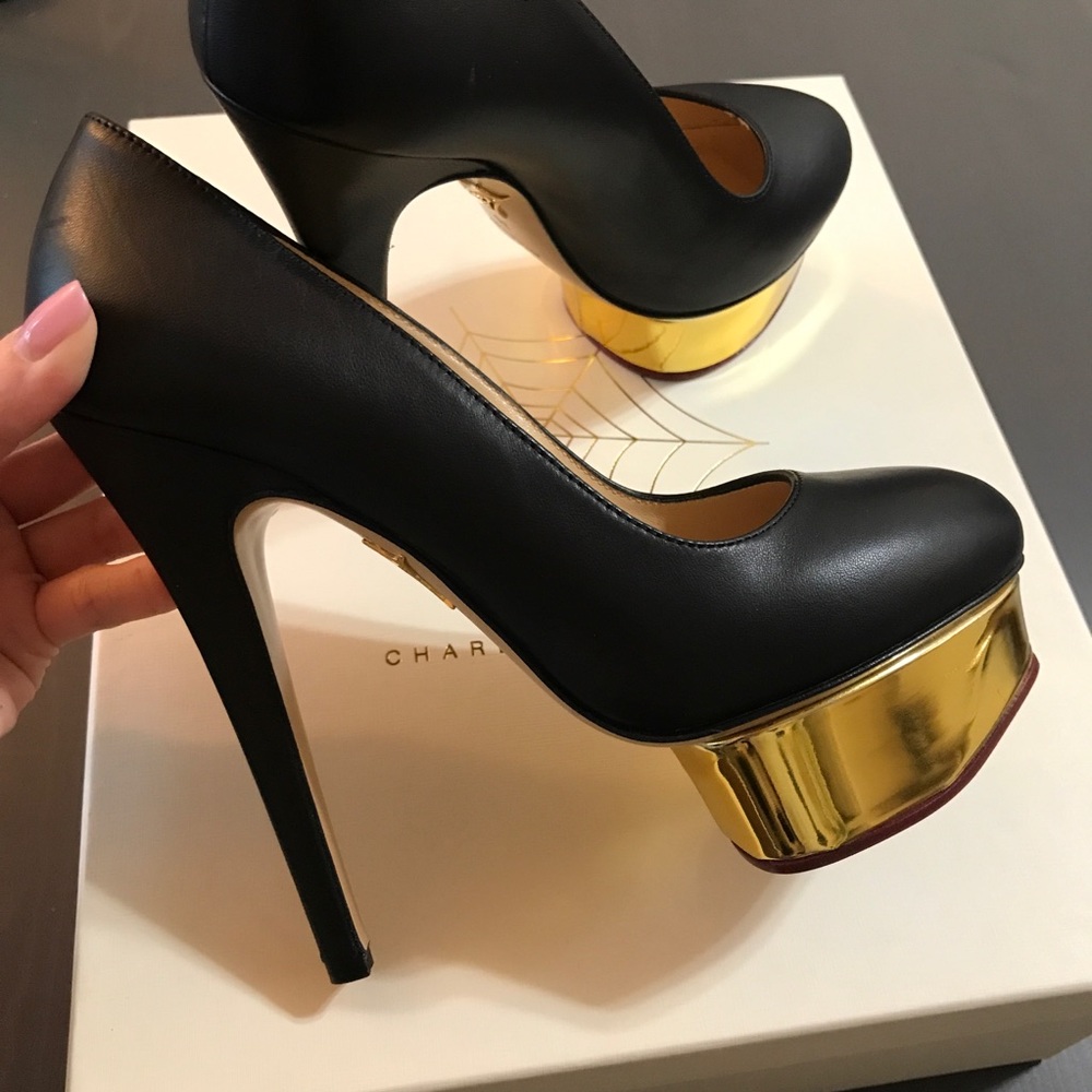 Charlotte Olympia Classic Dolly Pump in Black - Picture 6 of 11